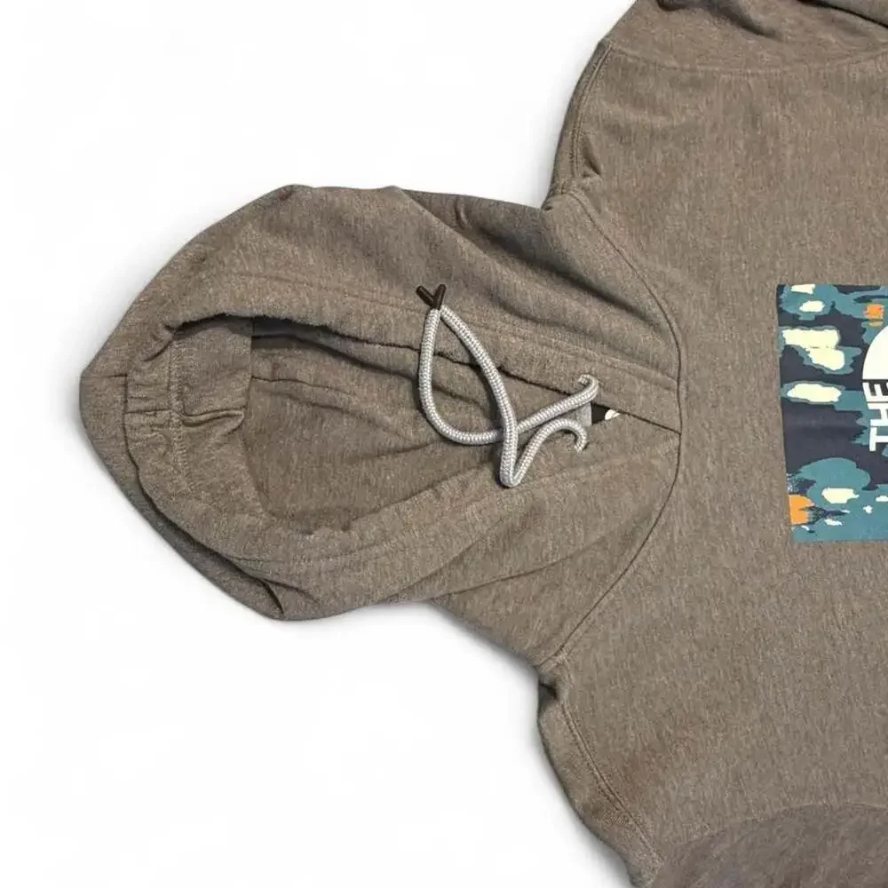 The North Face Camo Box Logo Hoodie Gray Size XL